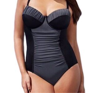 Tummy control underwire bra cups One Piece Swimsuit XL